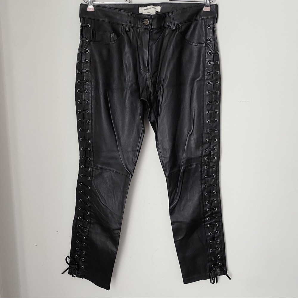 Isabel Marant pour H&M Black Lace-Up Skinny Pants